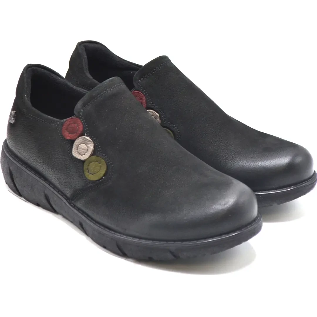 Venüs Deri Kadın Süet Casual Ayakkabı Siyah 1953714K