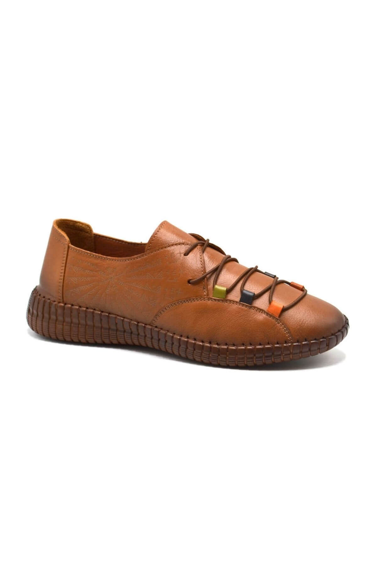 Kadın Comfort Bağcıklı Deri Ayakkabı Taba 24370001Y - Thumbnail