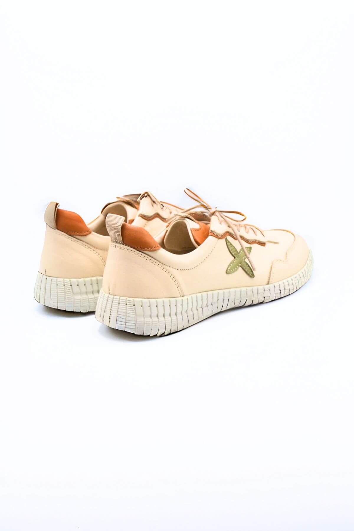 Kadın Comfort Deri Ayakkabı Bej 2216112Y - Thumbnail