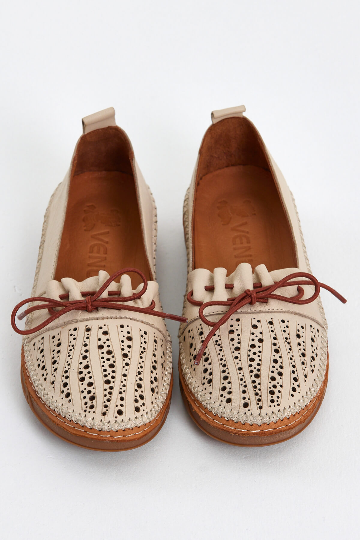 Kadın Comfort Deri Ayakkabı Bej 23197131Y - Thumbnail