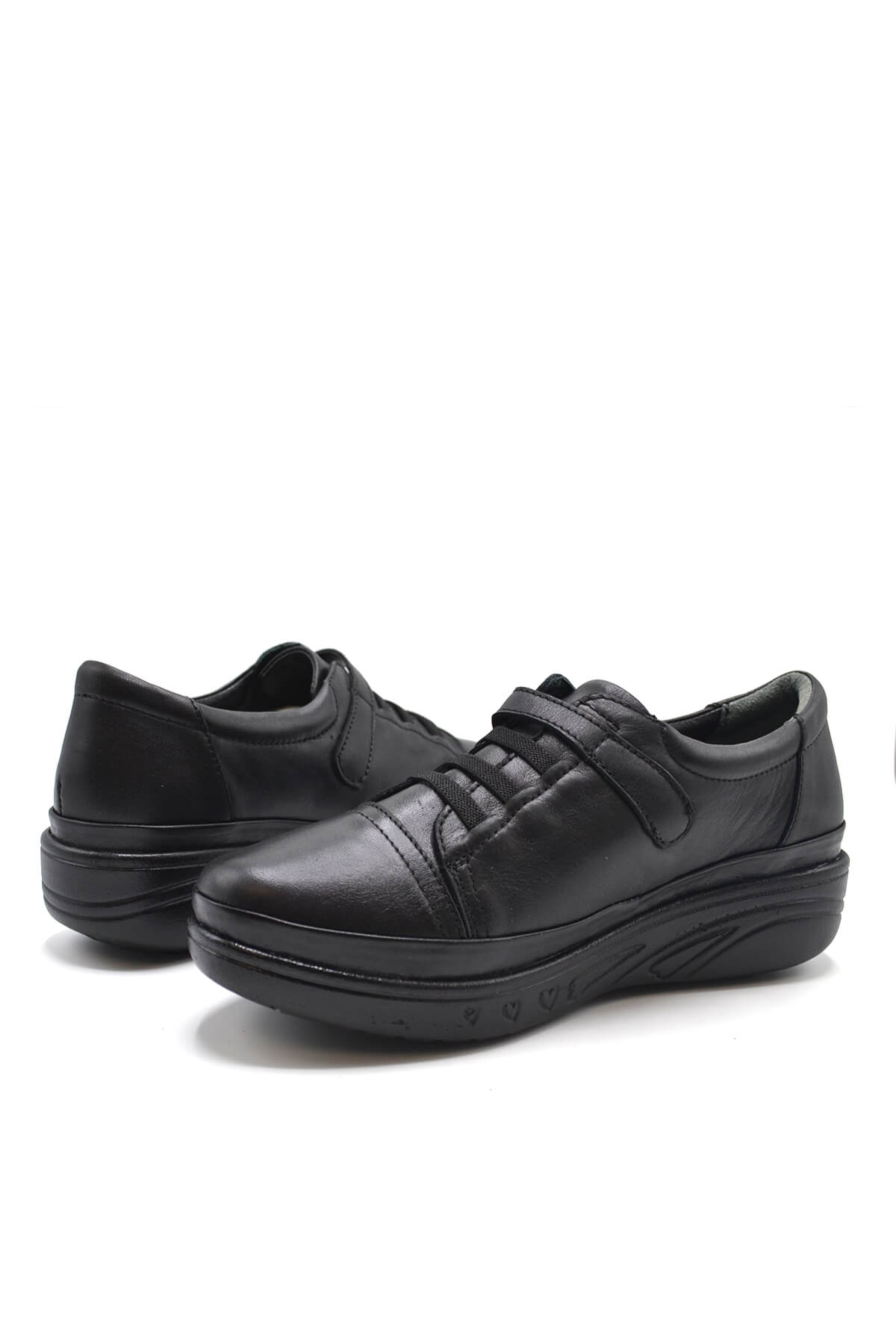 Kadın Comfort Deri Ayakkabı Siyah 1820524K - Thumbnail
