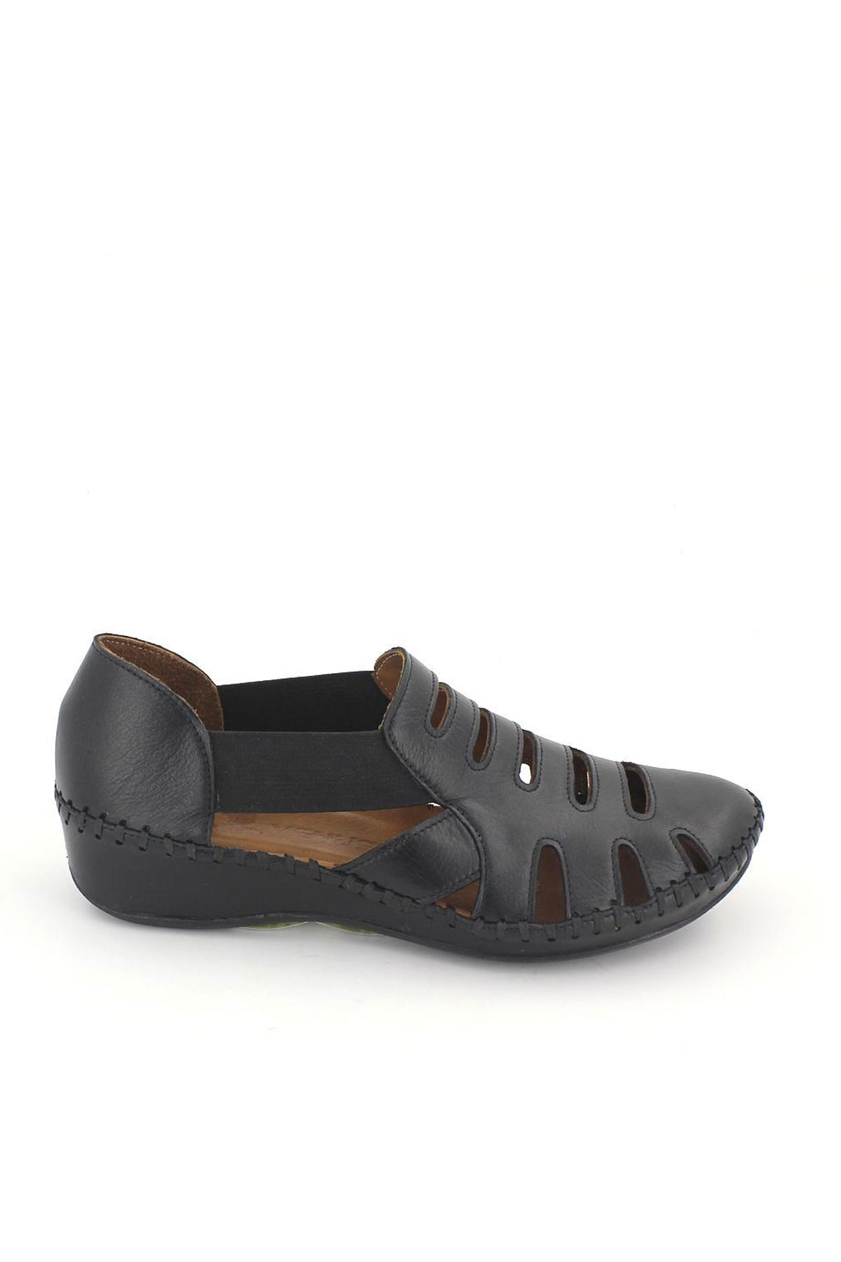Kadın Comfort Deri Sandalet Siyah 18791395