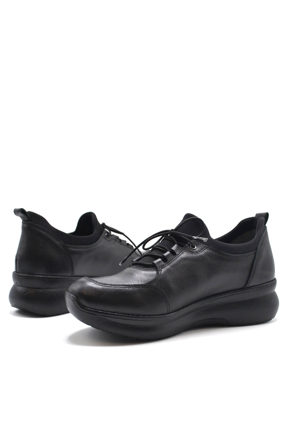 Kadın Comfort Deri Ayakkabı Siyah 1901707K - Thumbnail