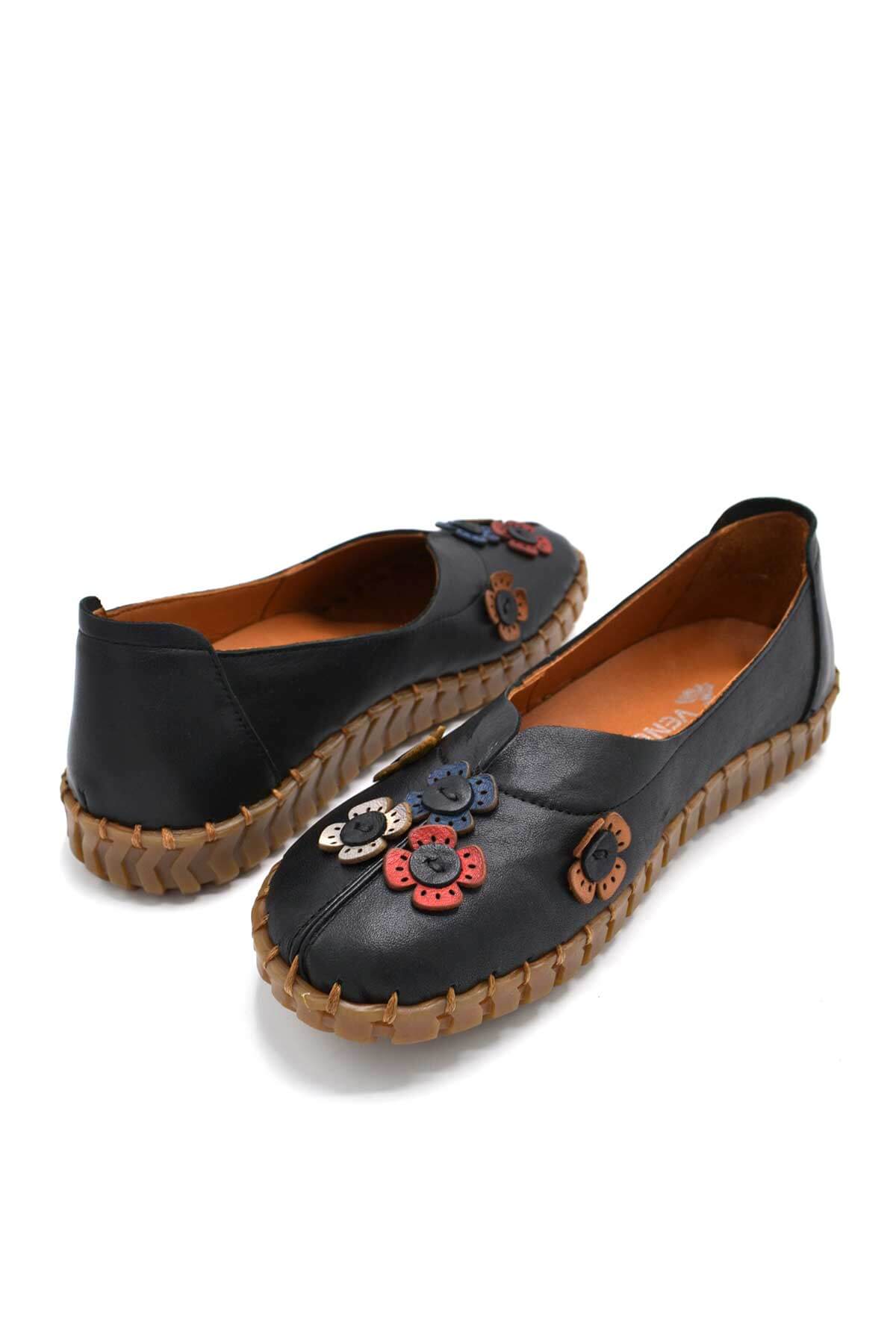 Kadın Comfort Deri Ayakkabı Siyah 2010711Y - Thumbnail
