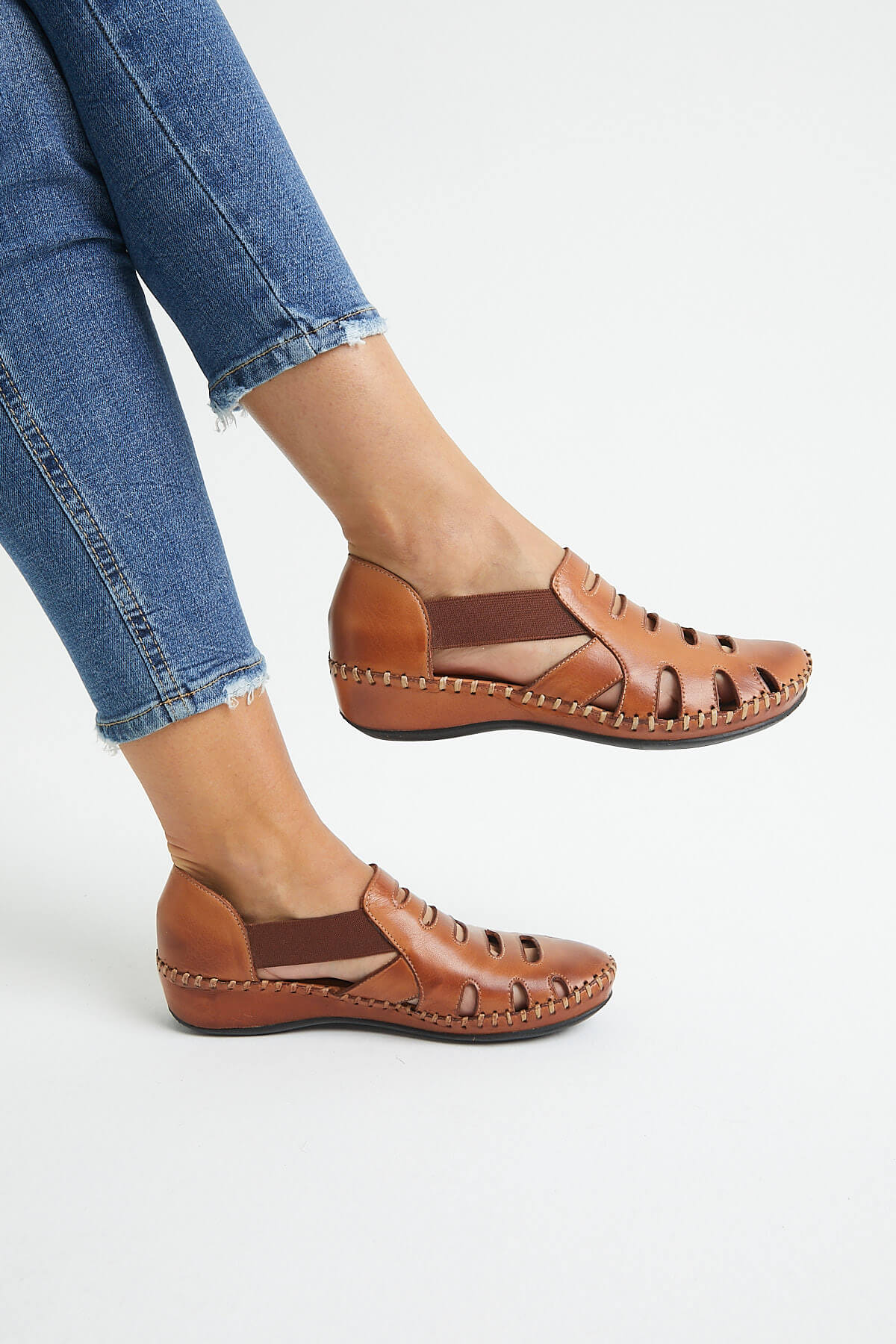 Kadın Comfort Deri Sandalet Taba 18791395
