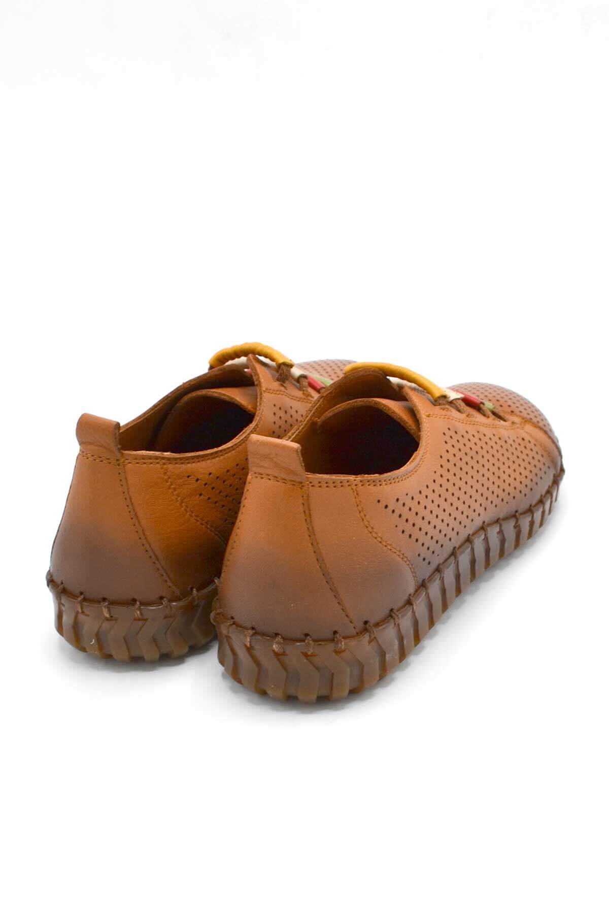 Kadın Comfort Deri Ayakkabı Taba 2010717Y - Thumbnail