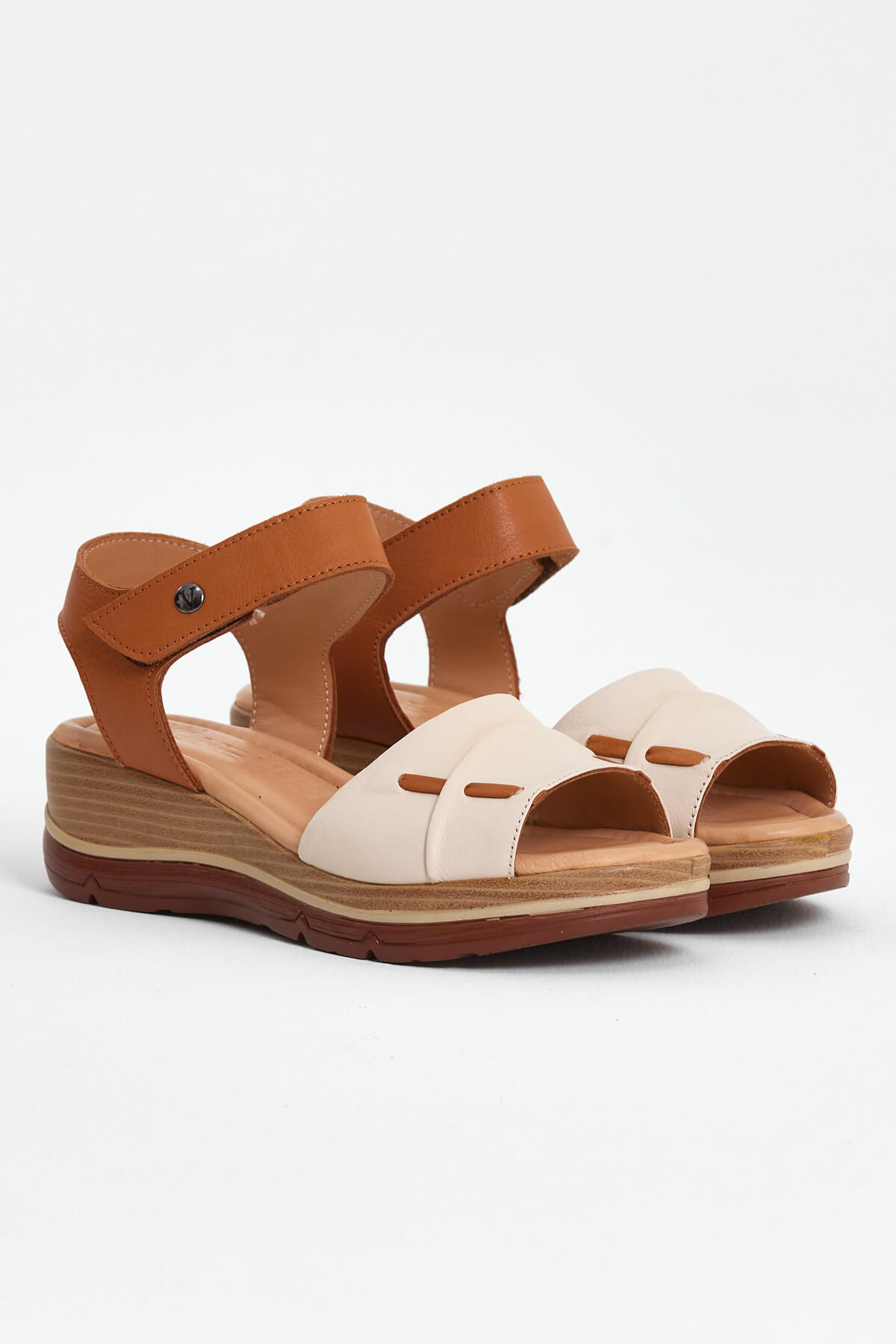 Venüs Deri Kadın Sandalet Bej-Taba 2313402Y