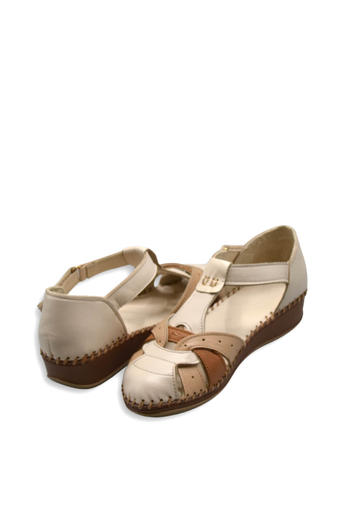 Kadın Comfort Deri Sandalet Bej 2313703Y
