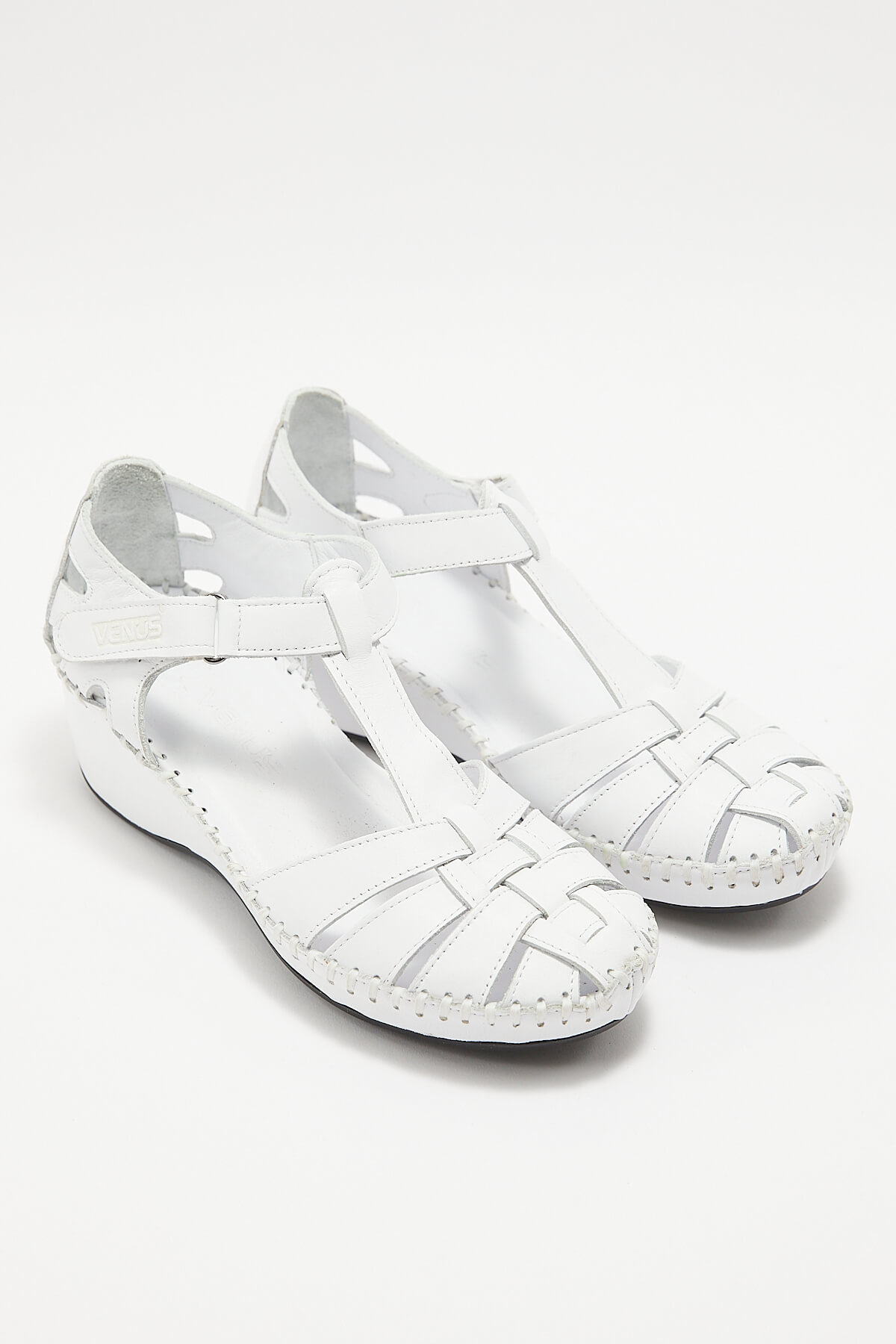 Kadın Comfort Deri Sandalet Beyaz 18791382