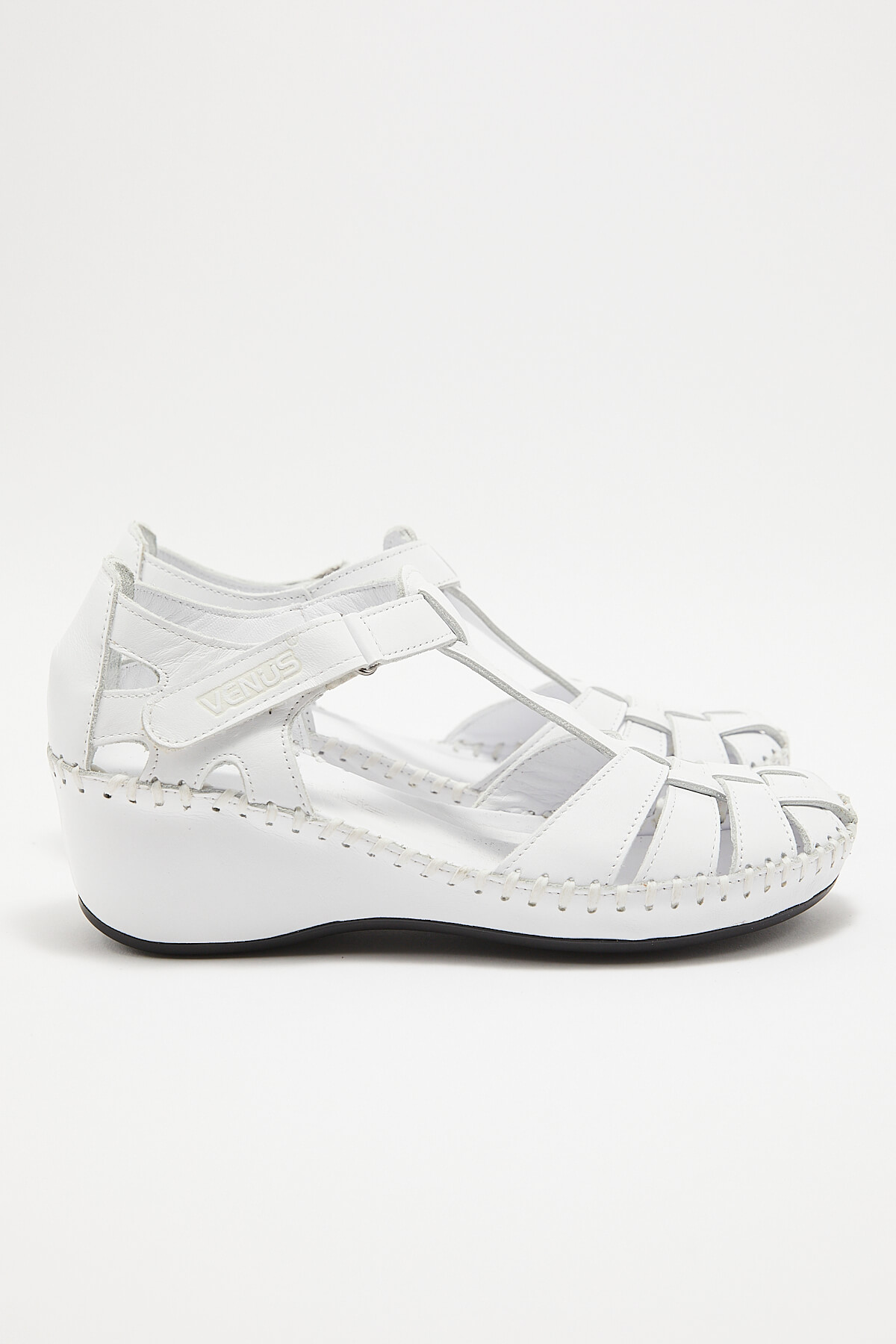 Kadın Comfort Deri Sandalet Beyaz 18791382 - Thumbnail