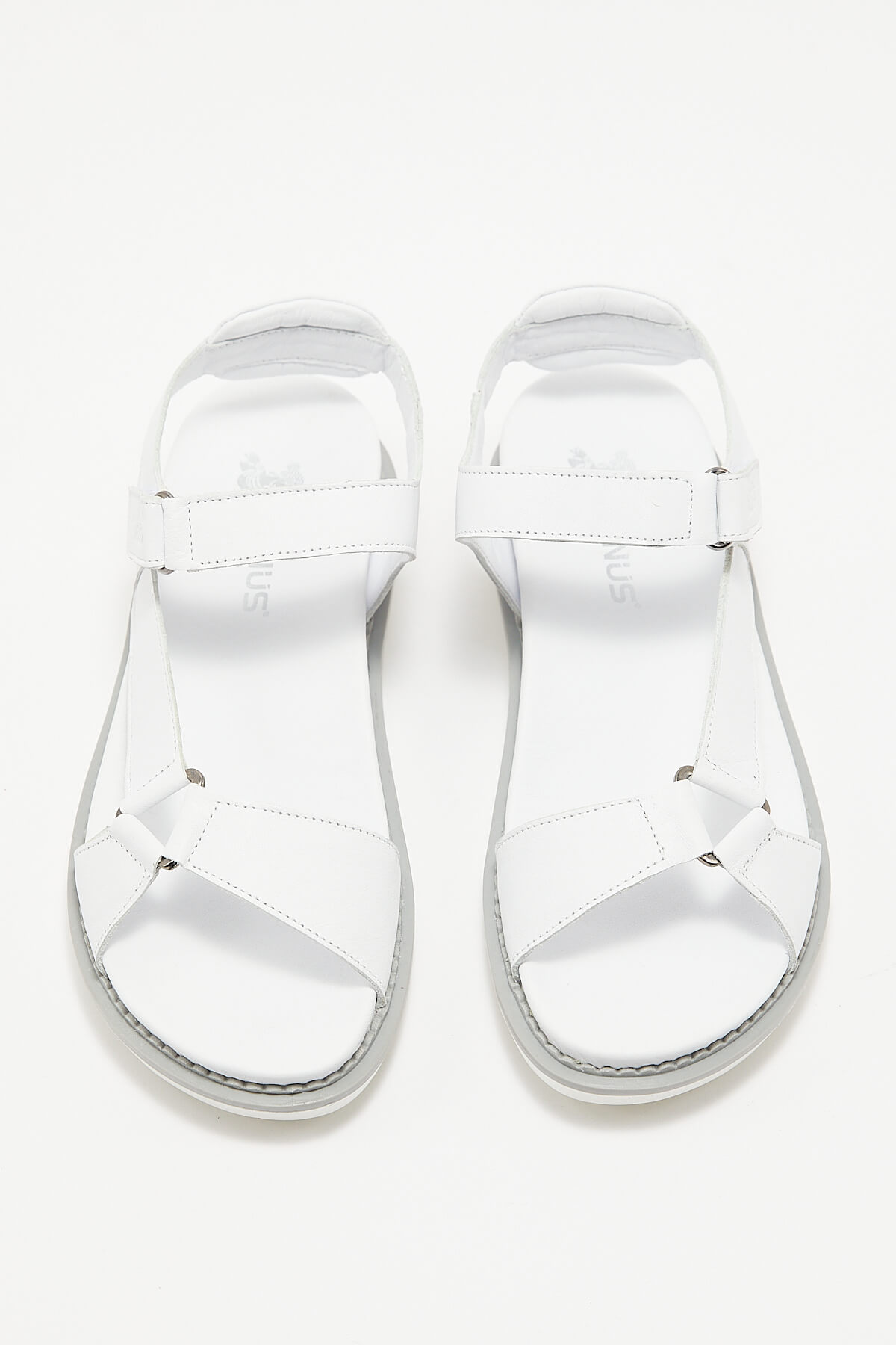 Kadın Comfort Deri Sandalet Beyaz 202064Y
