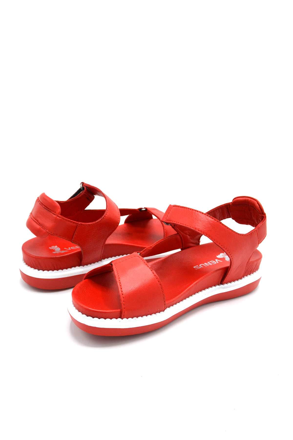 Venüs Deri Kadın Sandalet Kırmızı 202064Y - Thumbnail