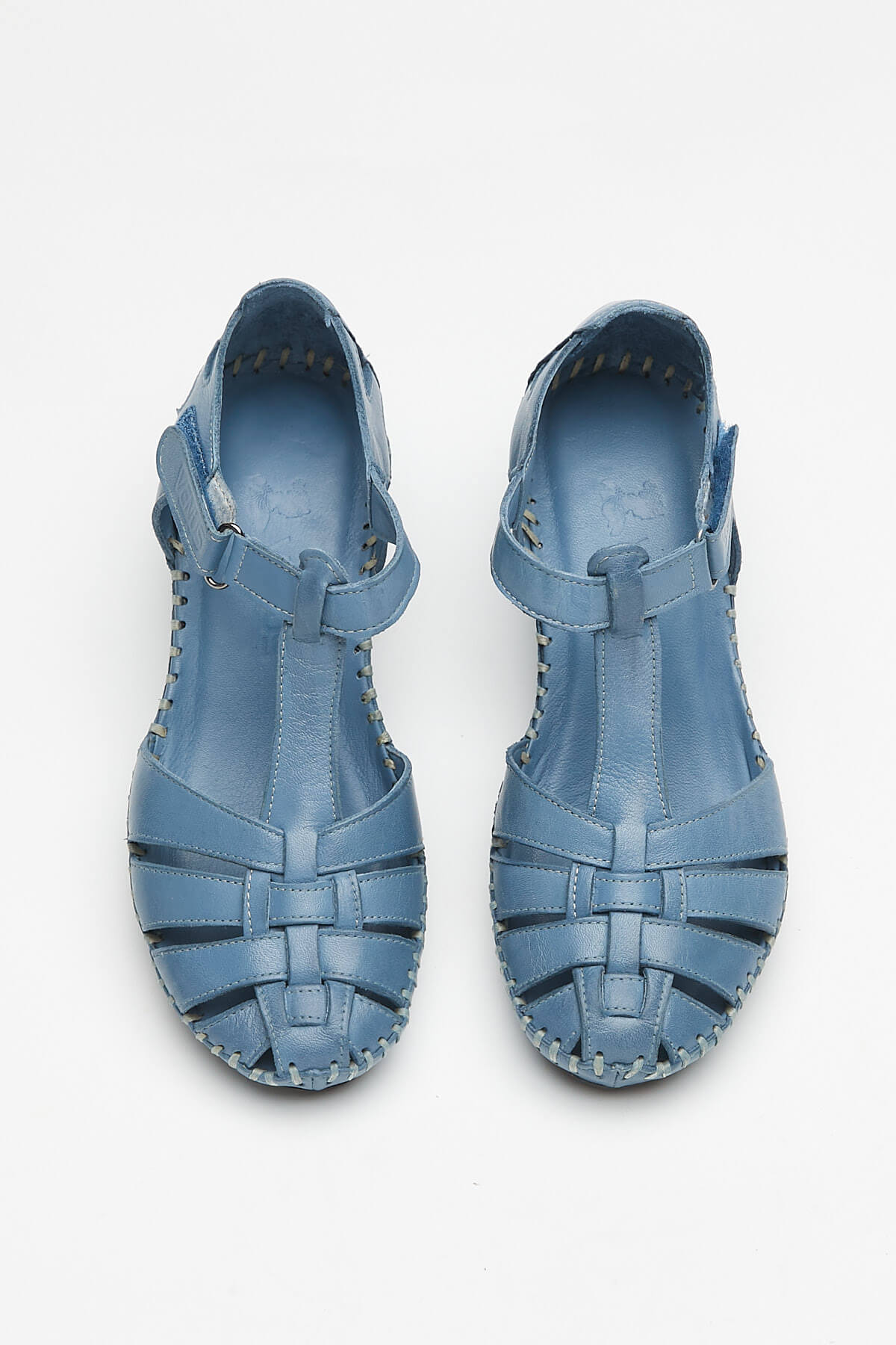 Kadın Comfort Deri Sandalet Mavi 18791382
