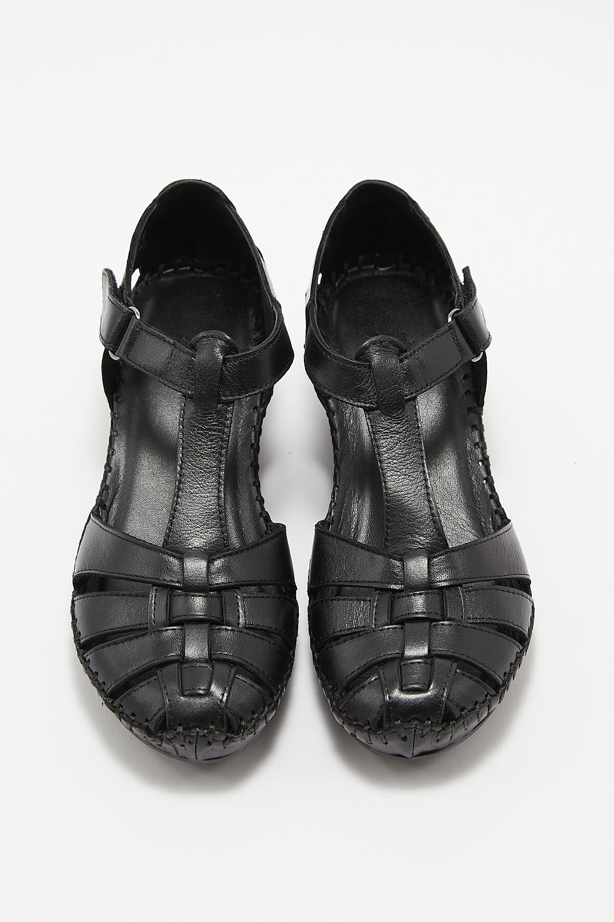 Kadın Comfort Deri Sandalet Siyah 18791382 - Thumbnail