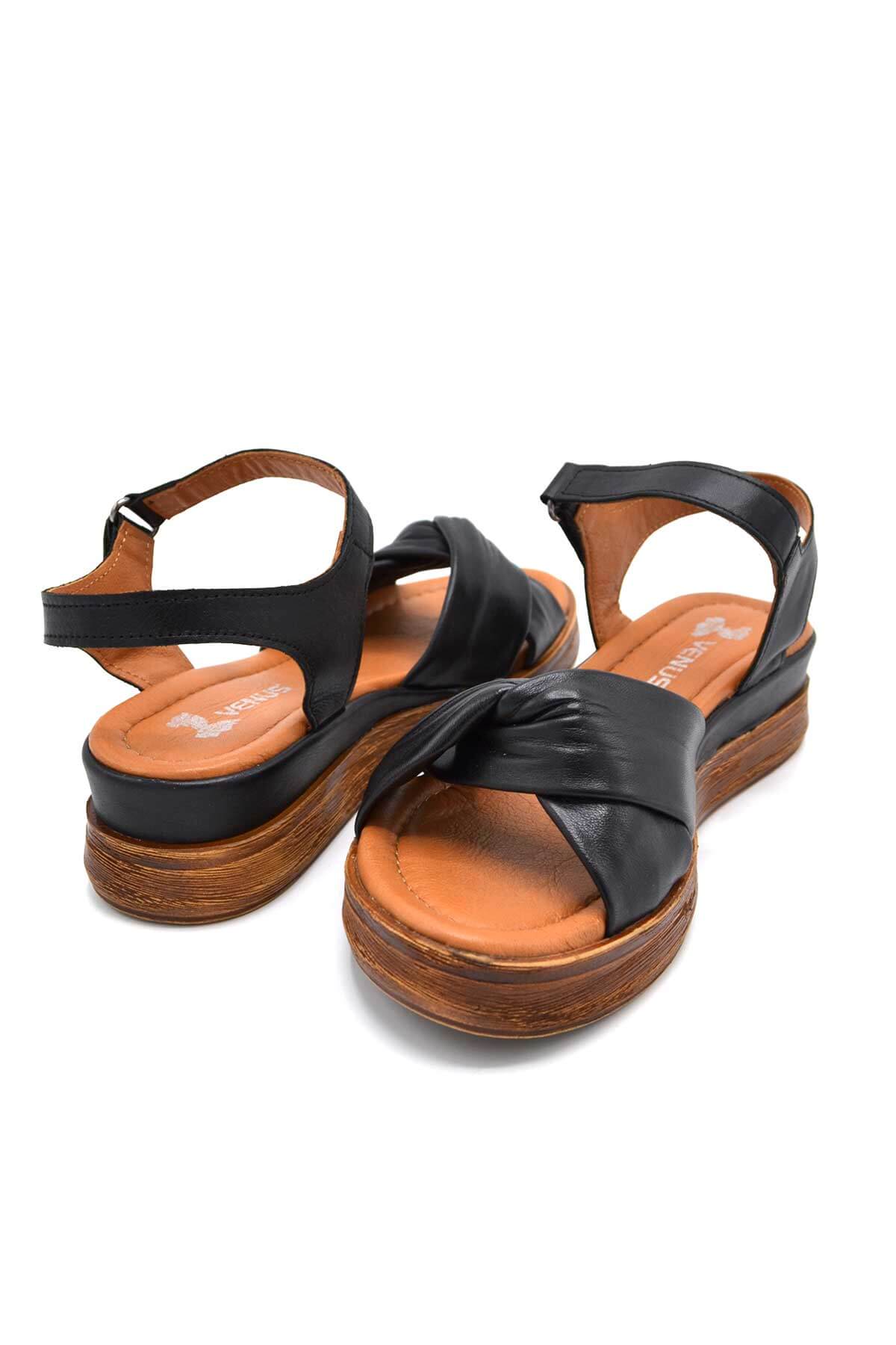 Venüs Deri Kadın Sandalet Siyah 2216403Y - Thumbnail