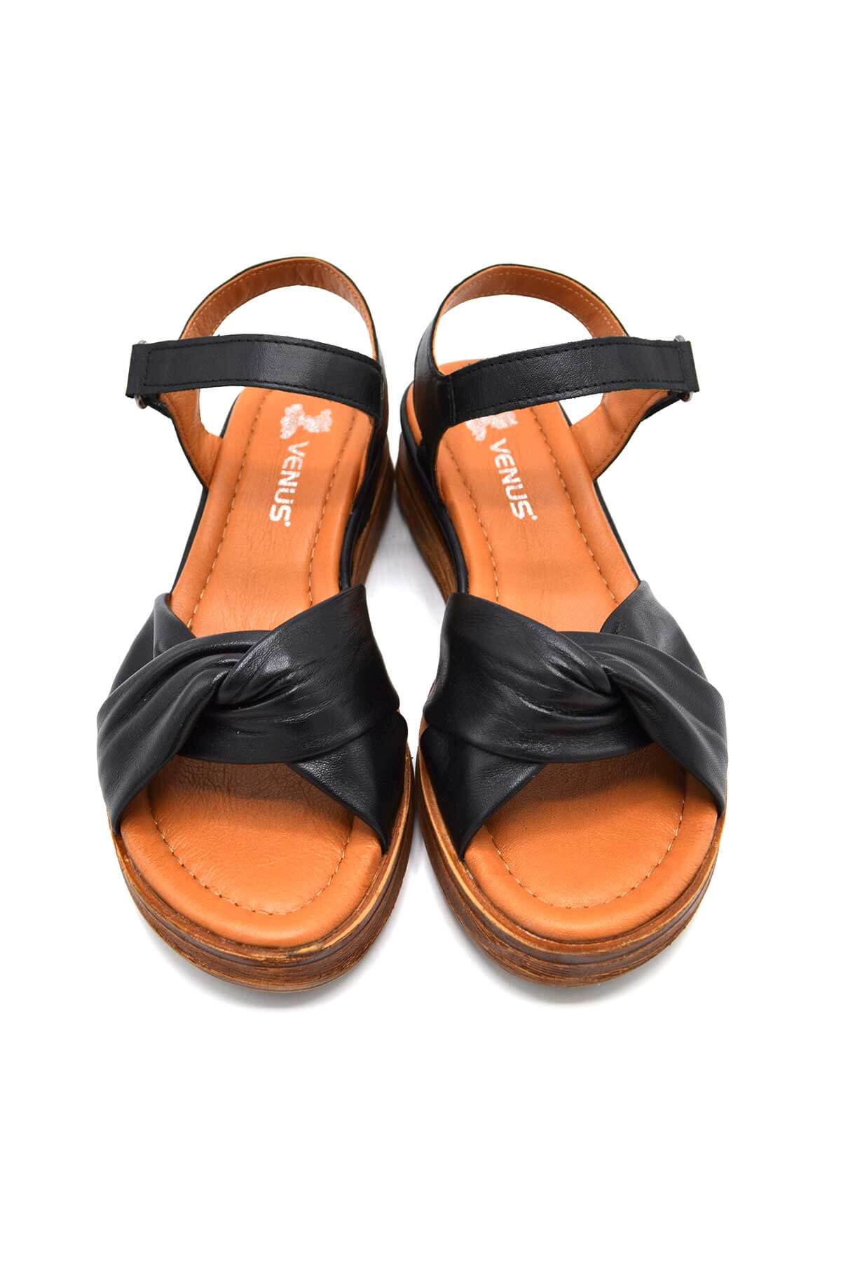 Venüs Deri Kadın Sandalet Siyah 2216403Y - Thumbnail