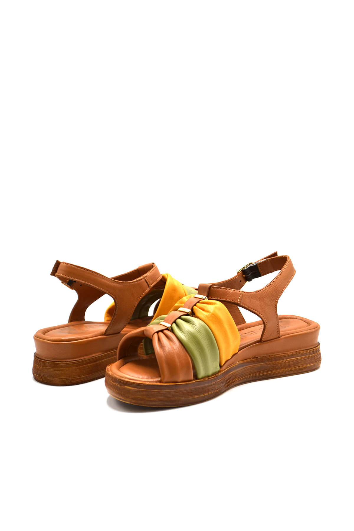 Kadın Comfort Deri Sandalet Taba 2216412Y
