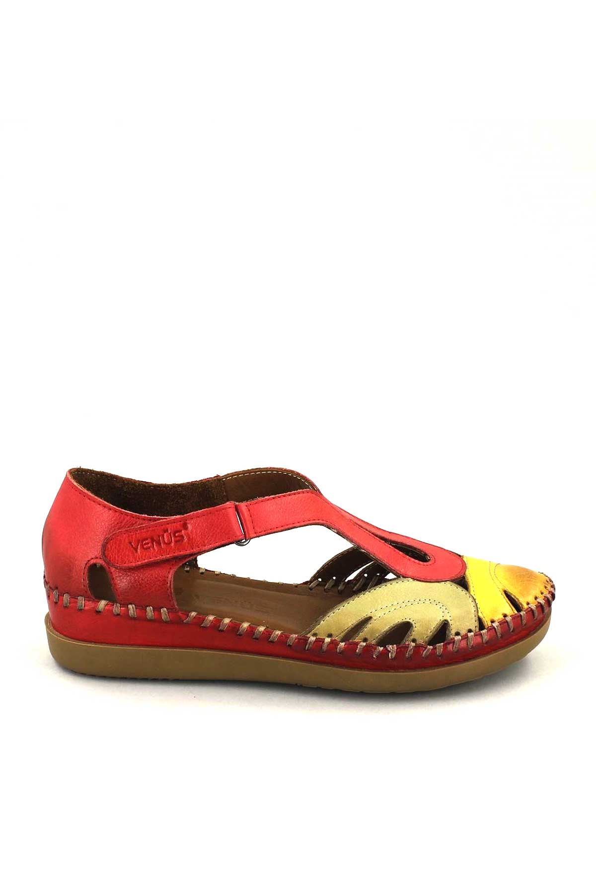Kadın Comfort Sandalet Kırmızı 18793502 - Thumbnail