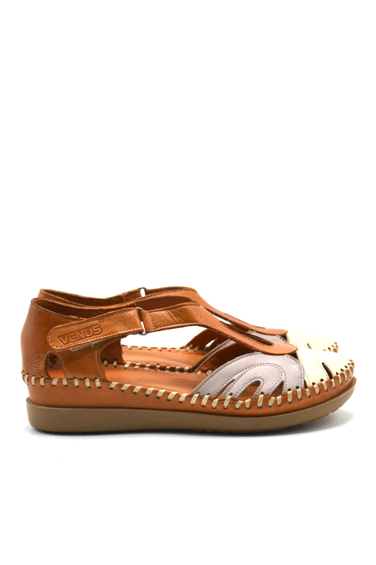 Kadın Comfort Sandalet Taba 18793502 - Thumbnail