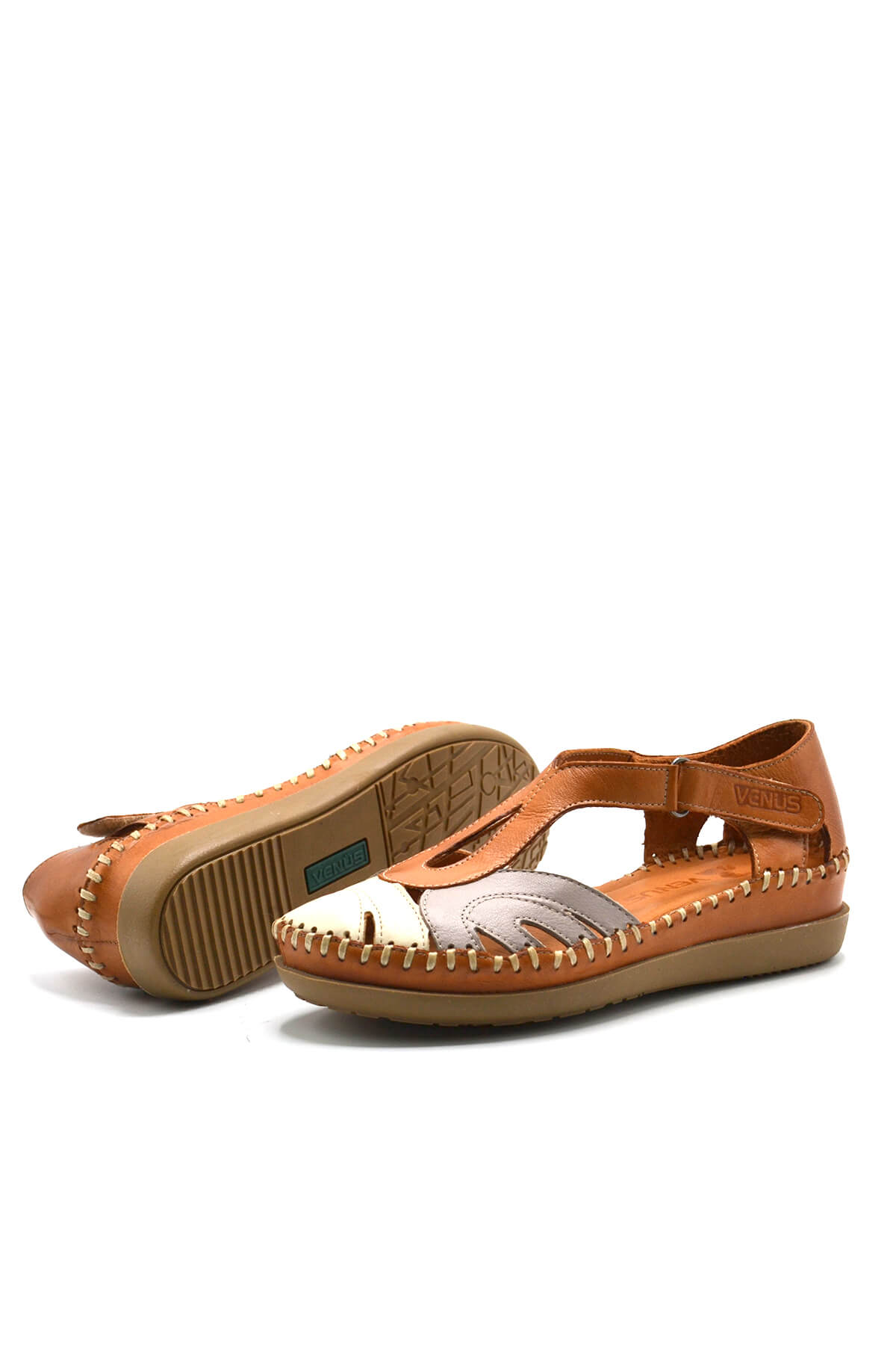 Kadın Comfort Sandalet Taba 18793502 - Thumbnail