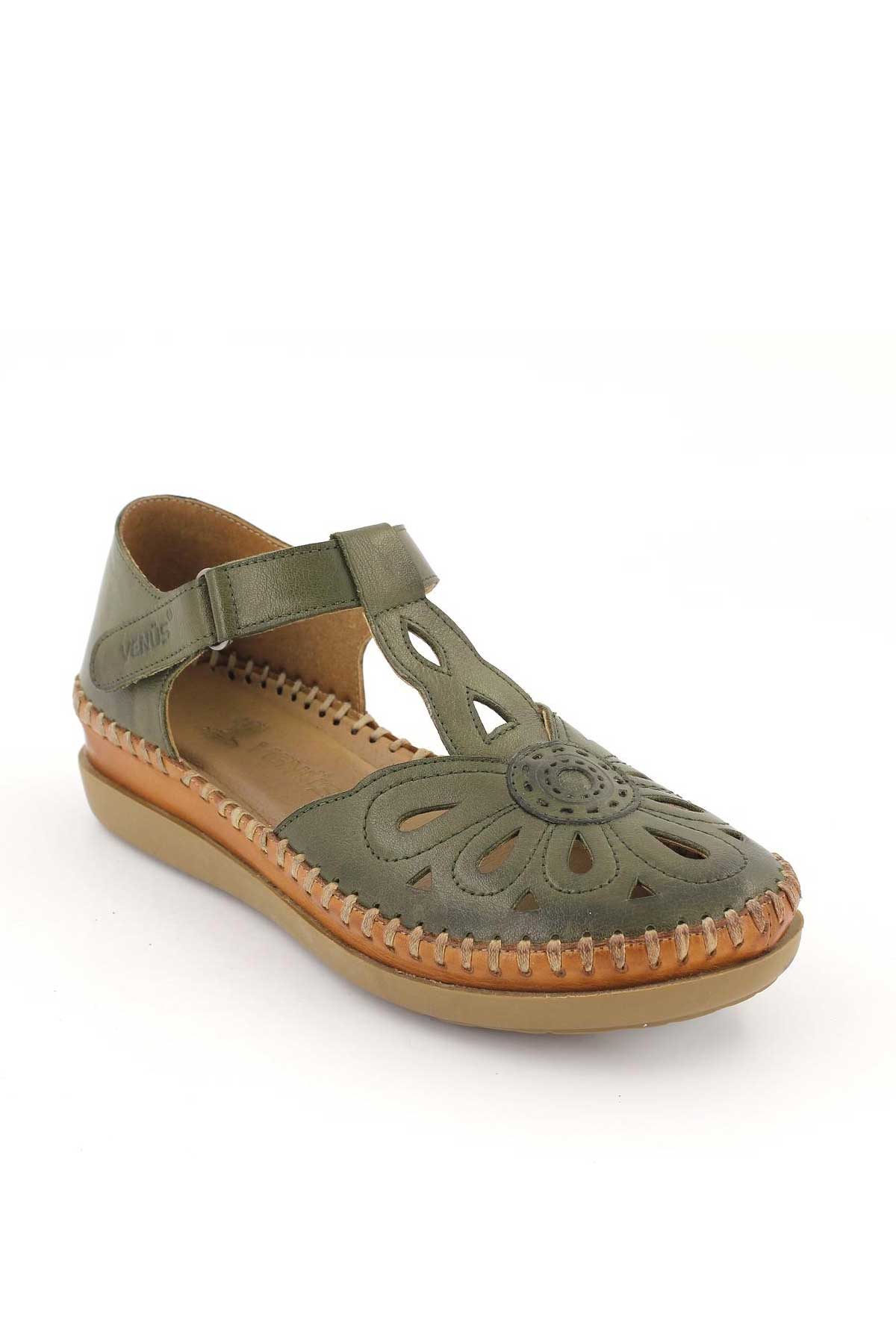 Kadın Comfort Sandalet Yeşil 18793505 - Thumbnail