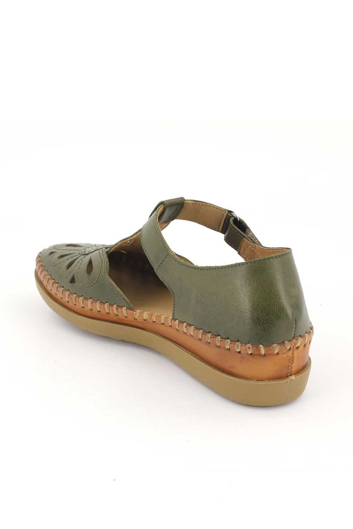 Kadın Comfort Sandalet Yeşil 18793505 - Thumbnail