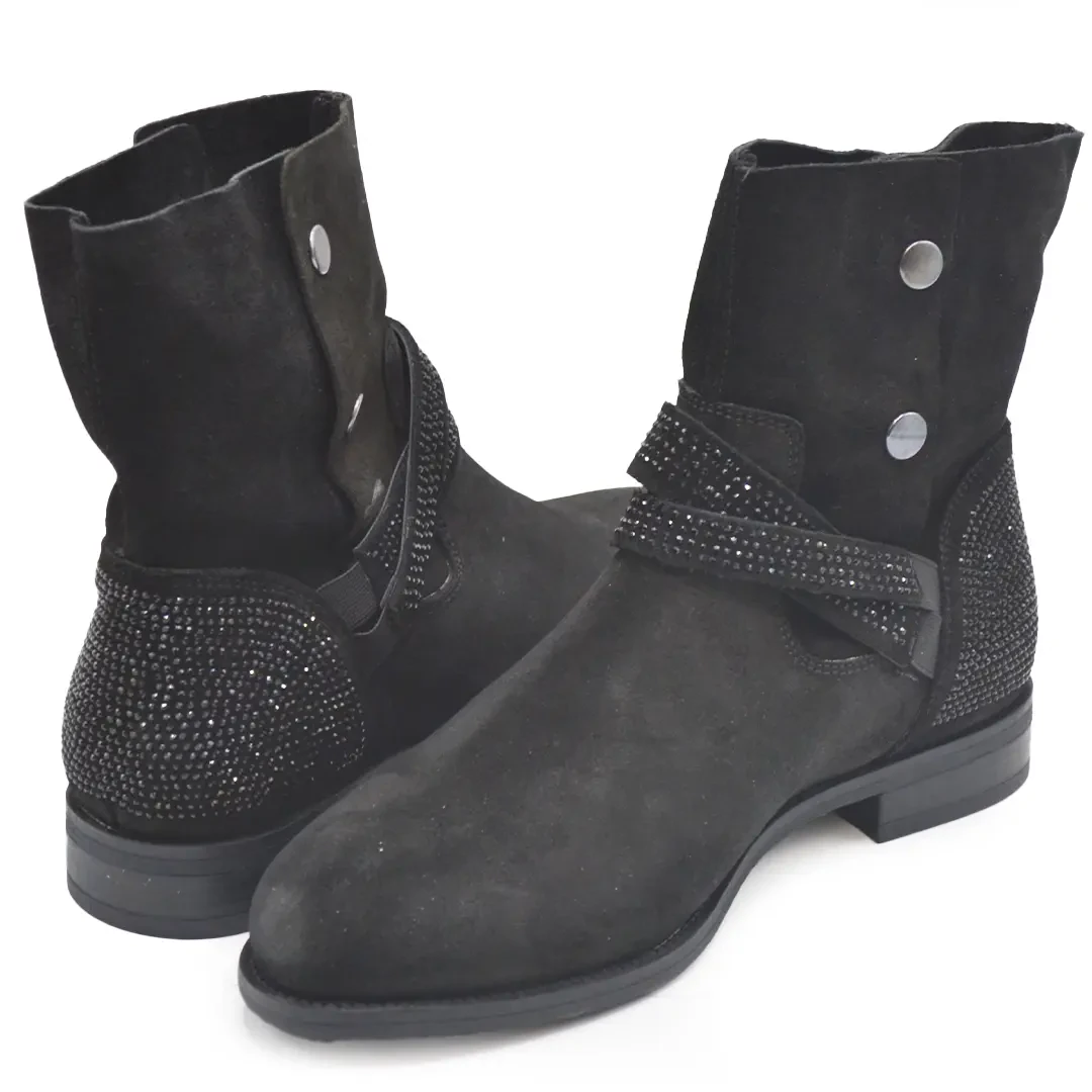 Venüs Deri Kadın Süet Casual Bot Siyah 2152305K - Thumbnail