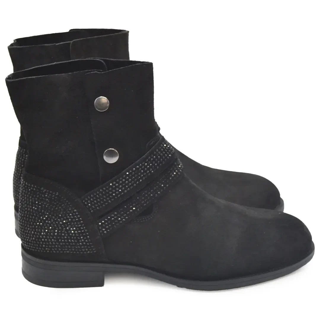 Venüs Deri Kadın Süet Casual Bot Siyah 2152305K