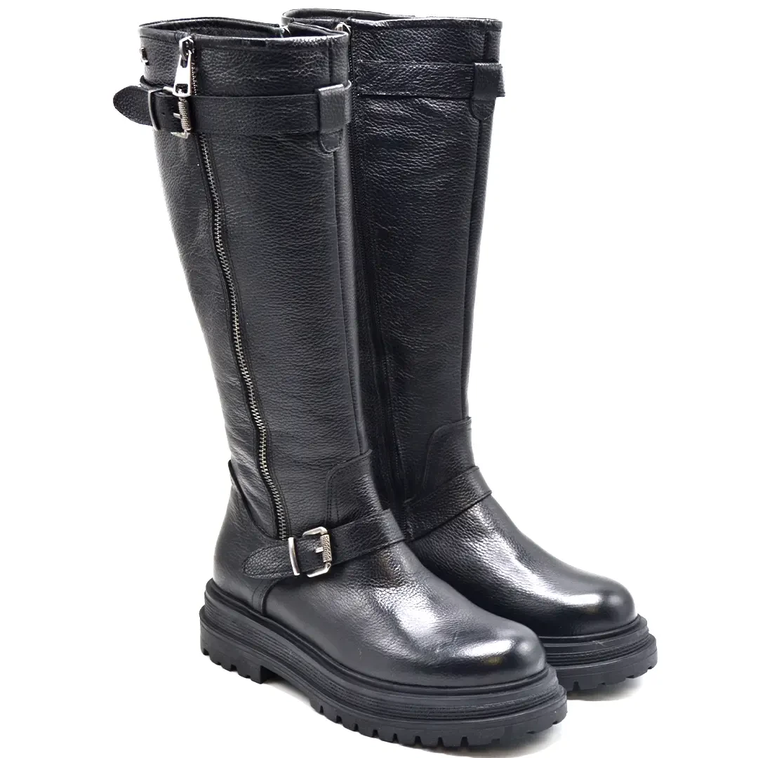 Venüs - Venüs Deri Kadın Çizme Siyah 2152108K