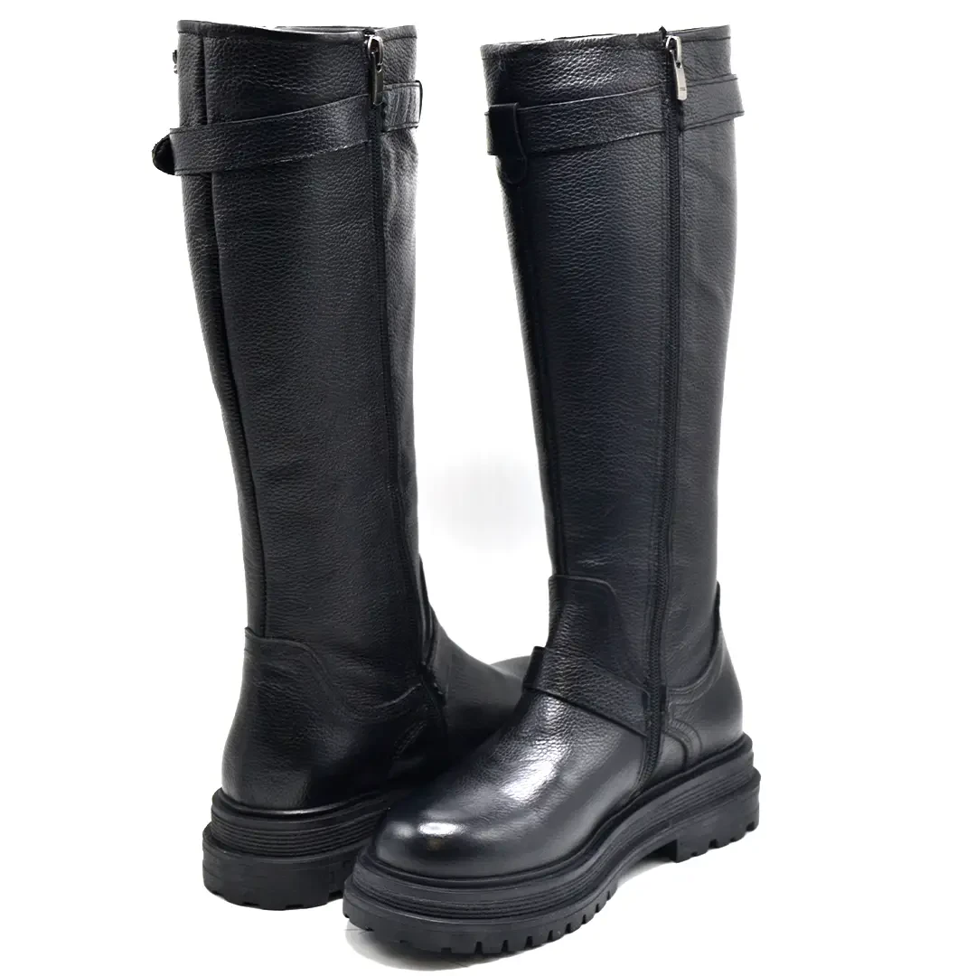 Venüs Deri Kadın Çizme Siyah 2152108K - Thumbnail