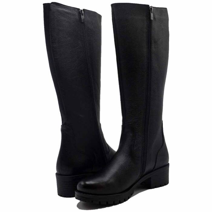 Venüs Deri Kadın Çizme Siyah 3322K