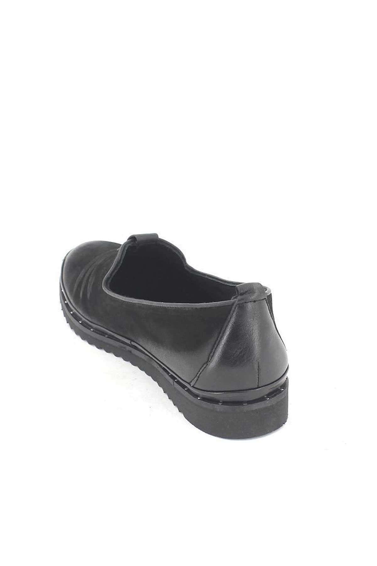Kadın Deri Comfort Ayakkabı Siyah 1810021K - Thumbnail
