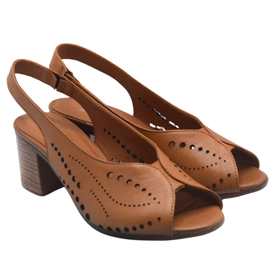 Venüs - Venüs Deri Kadın Topuklu Sandalet Taba 1857225Y Venüs - Venüs Deri Kadın Topuklu Sandalet Taba 1857225Y