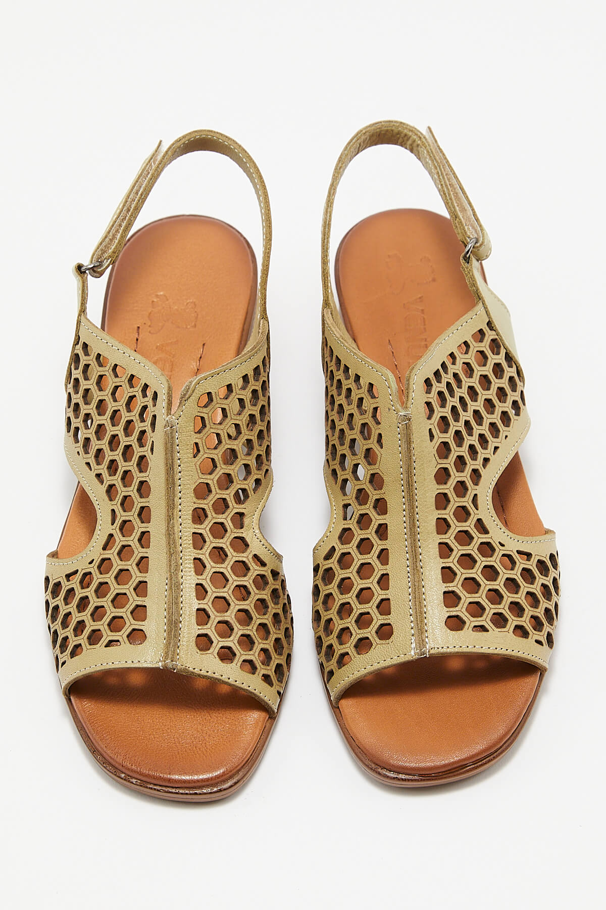 Venüs Deri Kadın Topuklu Sandalet Yeşil 22986007Y - Thumbnail