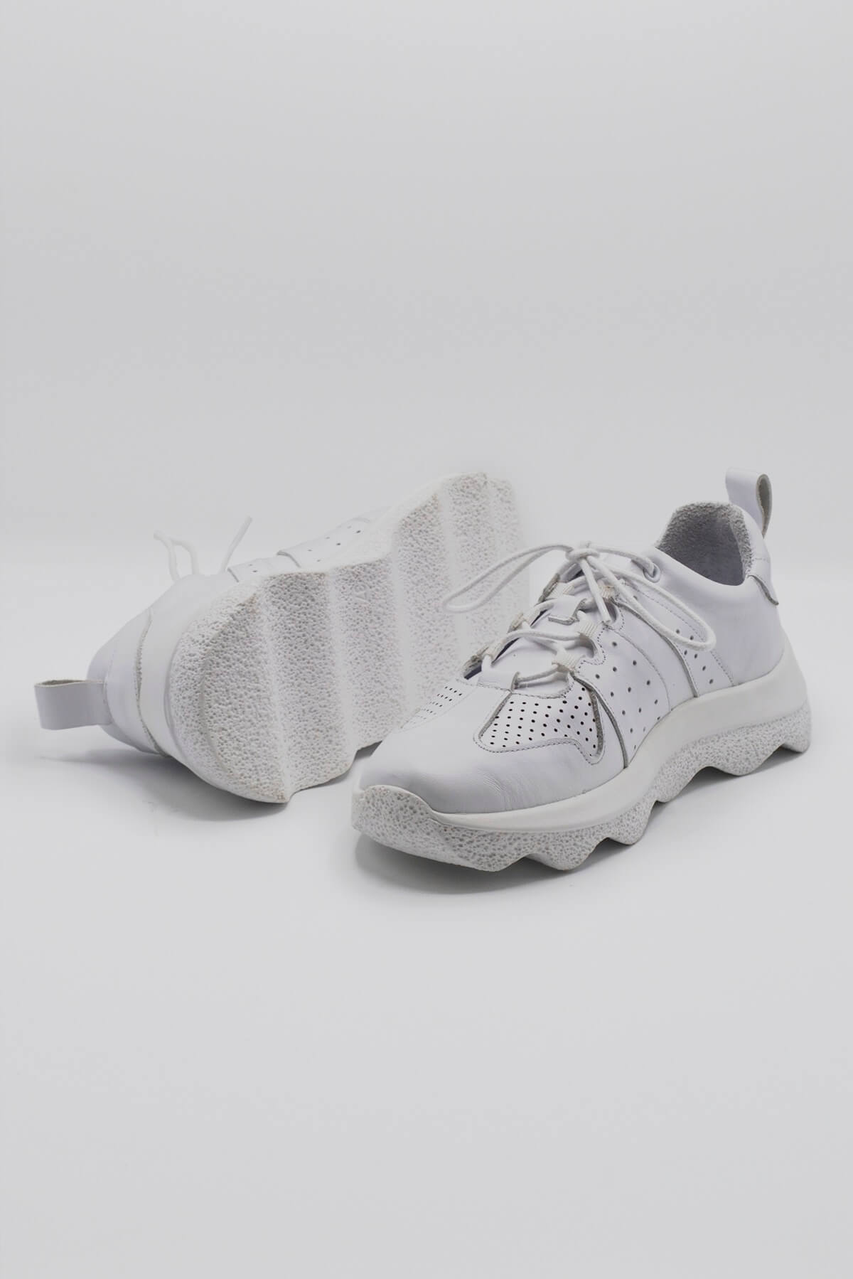 Kadın Deri Sneakers Ayakkabı Beyaz 2314001Y - Thumbnail