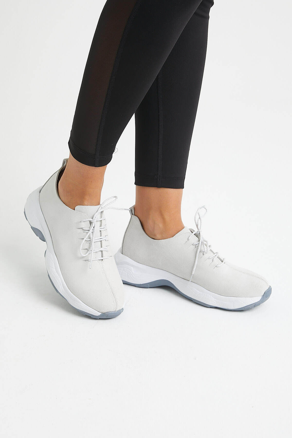 Kadın Deri Sneakers Beyaz 2014201Y - Thumbnail