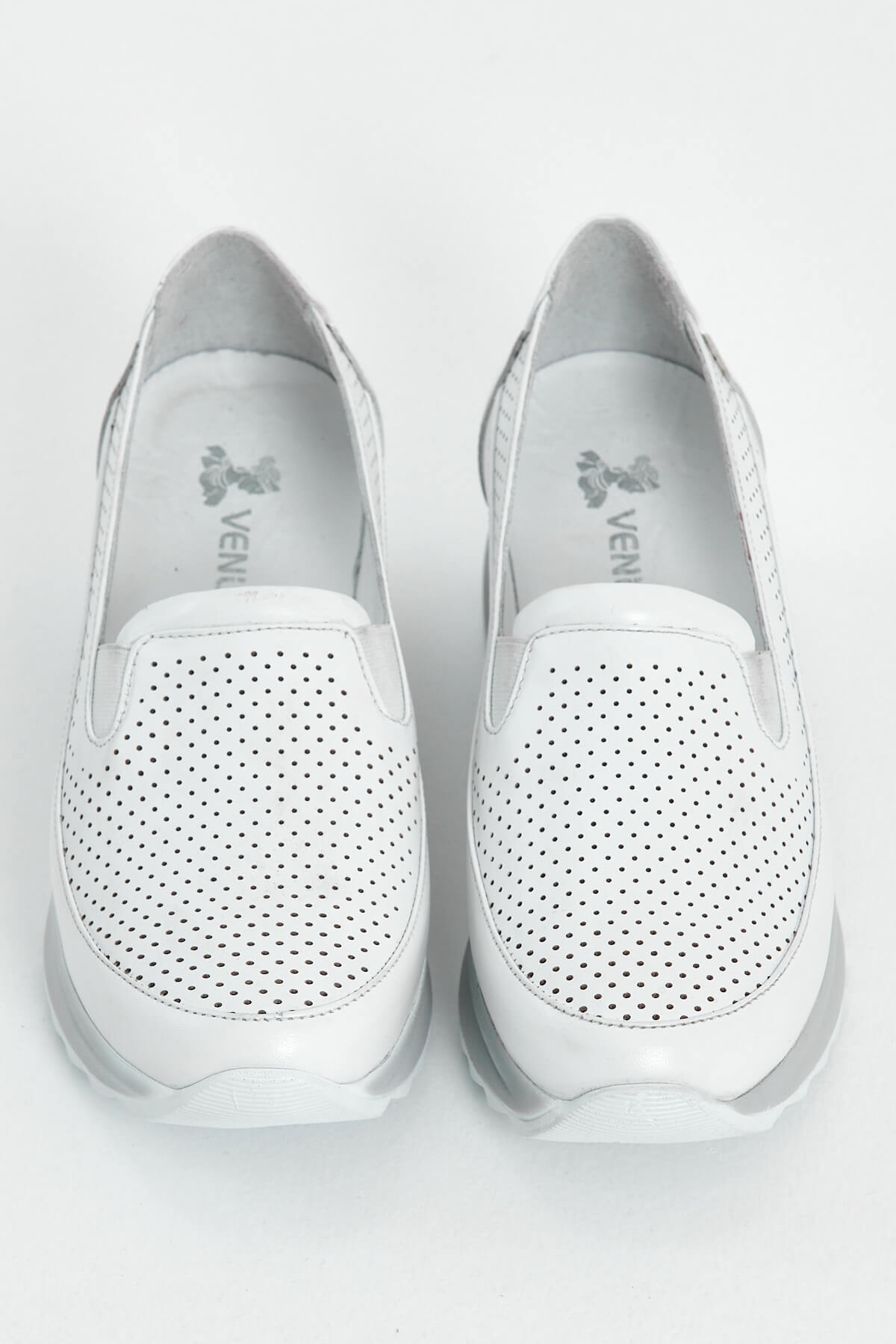 Kadın Dolgu Topuk Deri Sneakers Beyaz 2310302Y