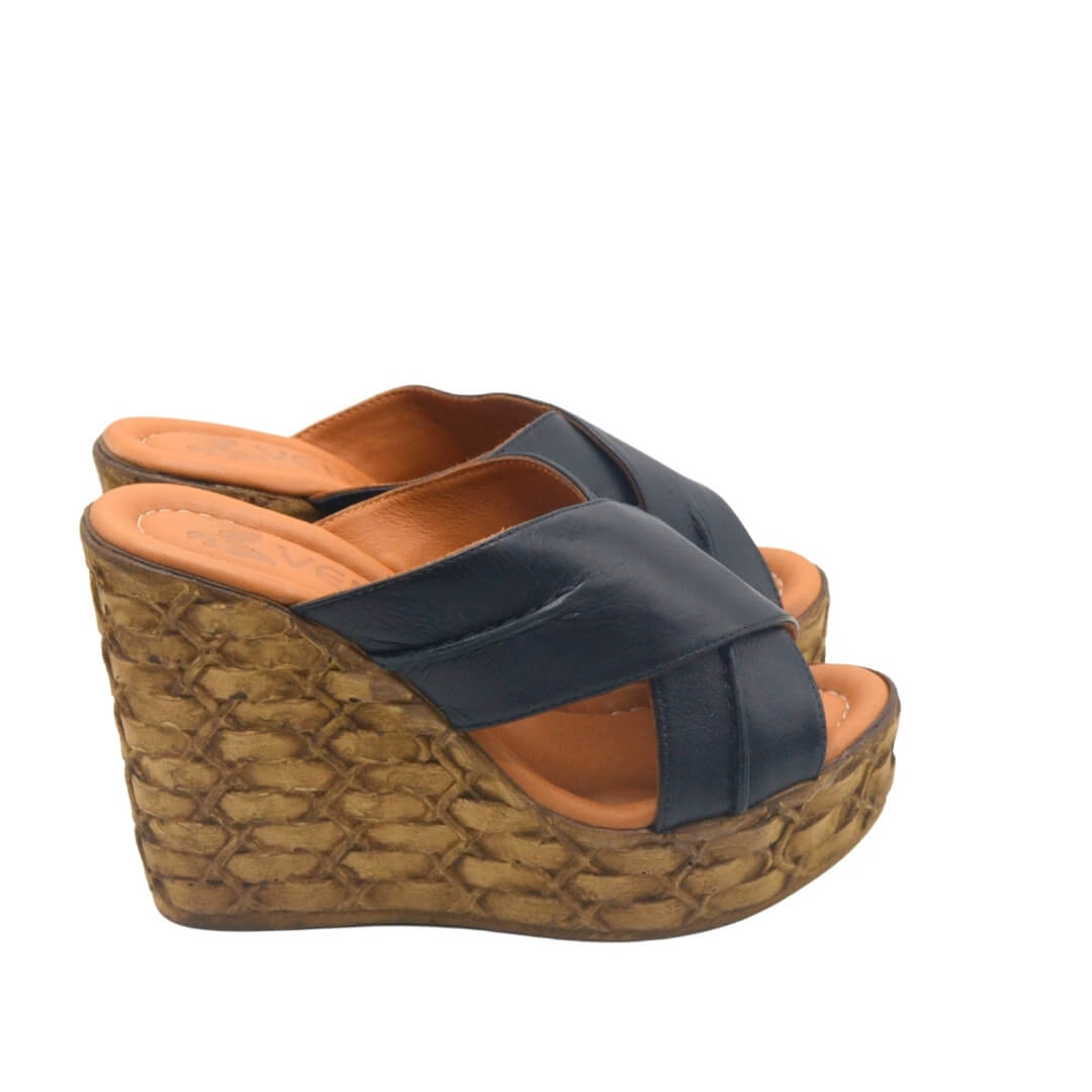 Venüs - Venüs Deri Kadın Dolgu Topuk Terlik Siyah 2112202Y