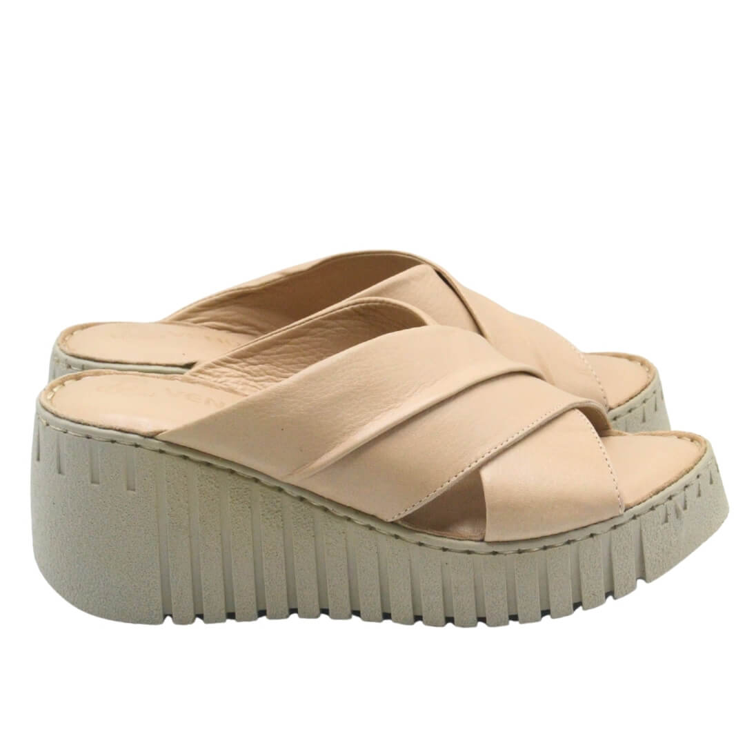 Venüs Deri Kadın Terlik Bej 24340252Y