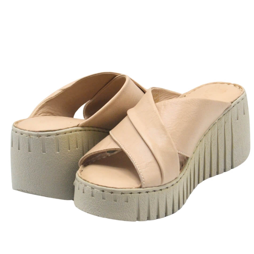 Venüs Deri Kadın Terlik Bej 24340252Y - Thumbnail