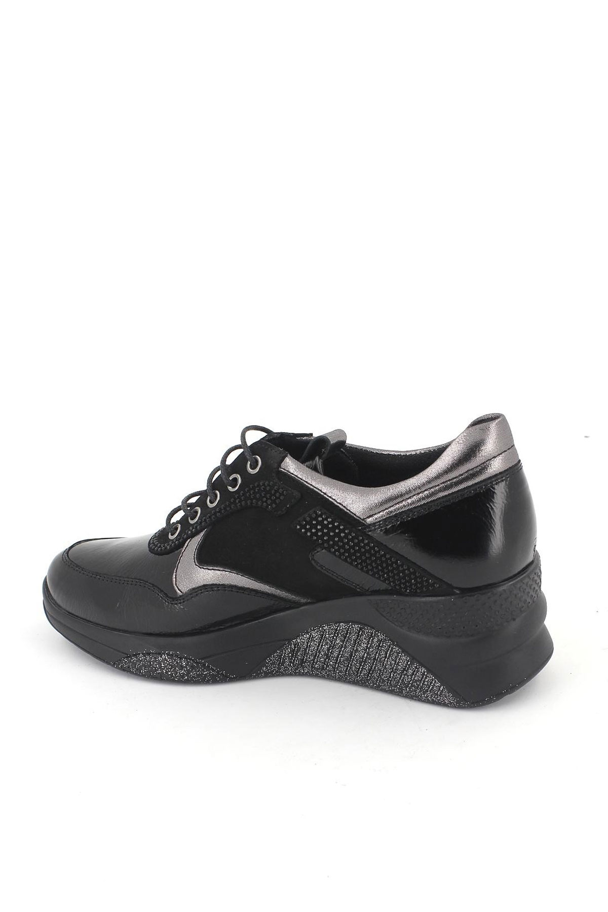 Kadın Extralight Deri Sneakers Siyah 1856070K - Thumbnail