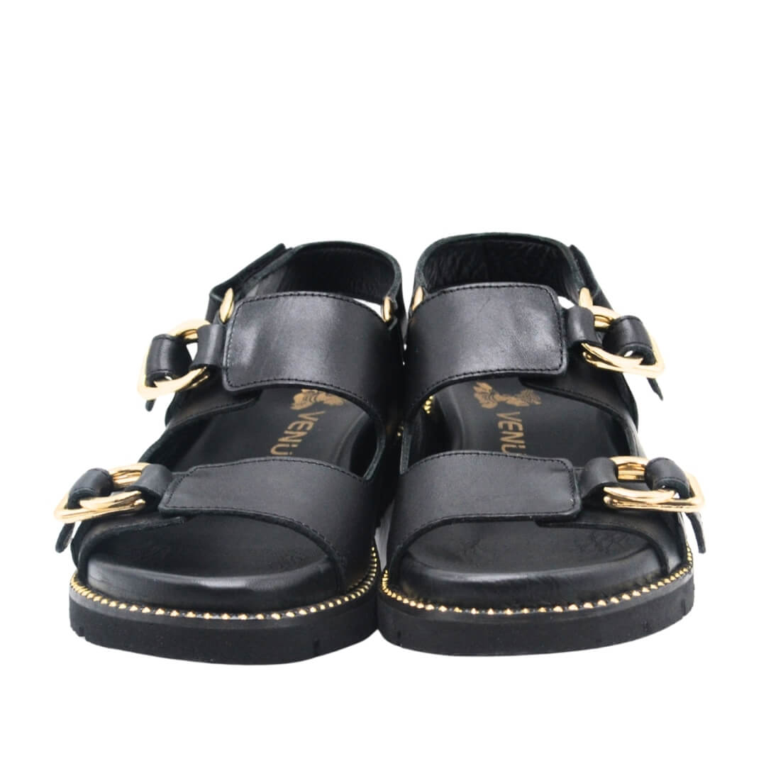 Venüs Deri Kadın Sandalet Siyah 25440013Y - Thumbnail