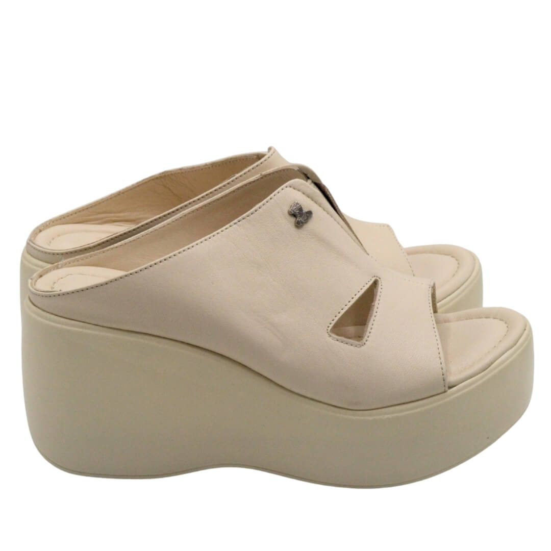 Venüs Deri Kadın Dolgu Topuk Terlik Bej 2313104Y