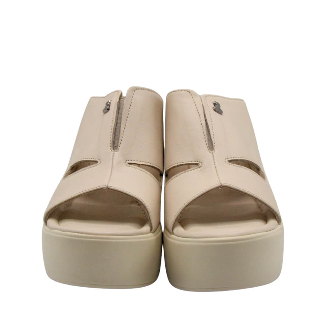 Venüs Deri Kadın Dolgu Topuk Terlik Bej 2313104Y - Thumbnail