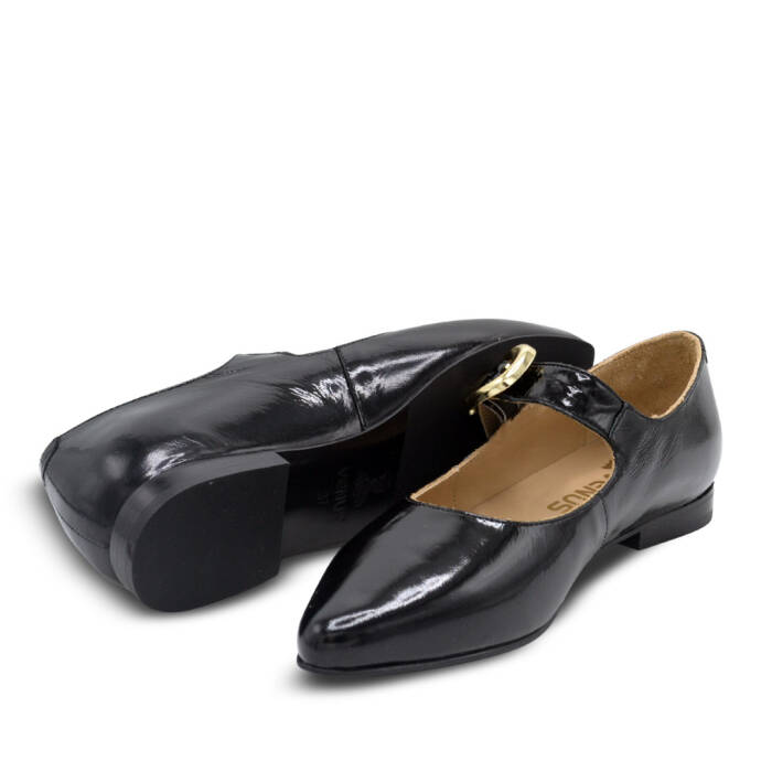 Venüs Deri Kadın Rugan Babet Siyah 2511501Y - 5