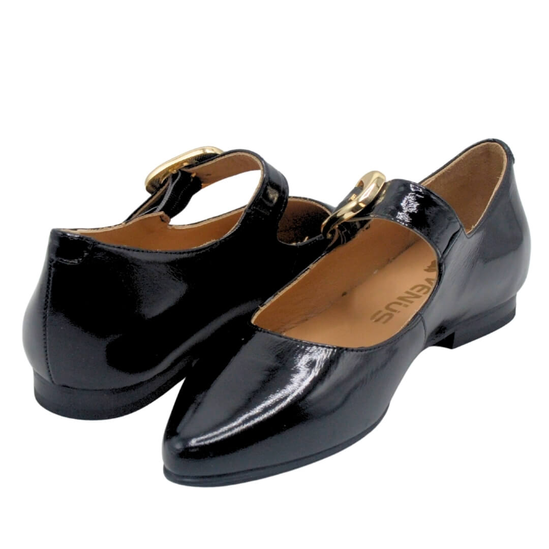 Venüs Deri Kadın Babet Ayakkabı Siyah 2511501Y - Thumbnail