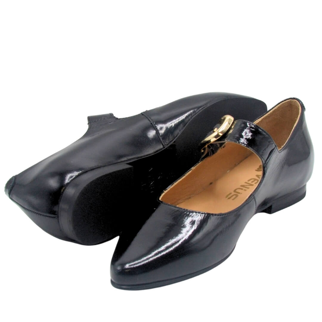 Venüs Deri Kadın Babet Ayakkabı Siyah 2511501Y