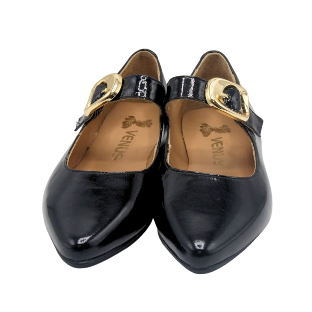 Venüs Deri Kadın Babet Ayakkabı Siyah 2511501Y - Thumbnail