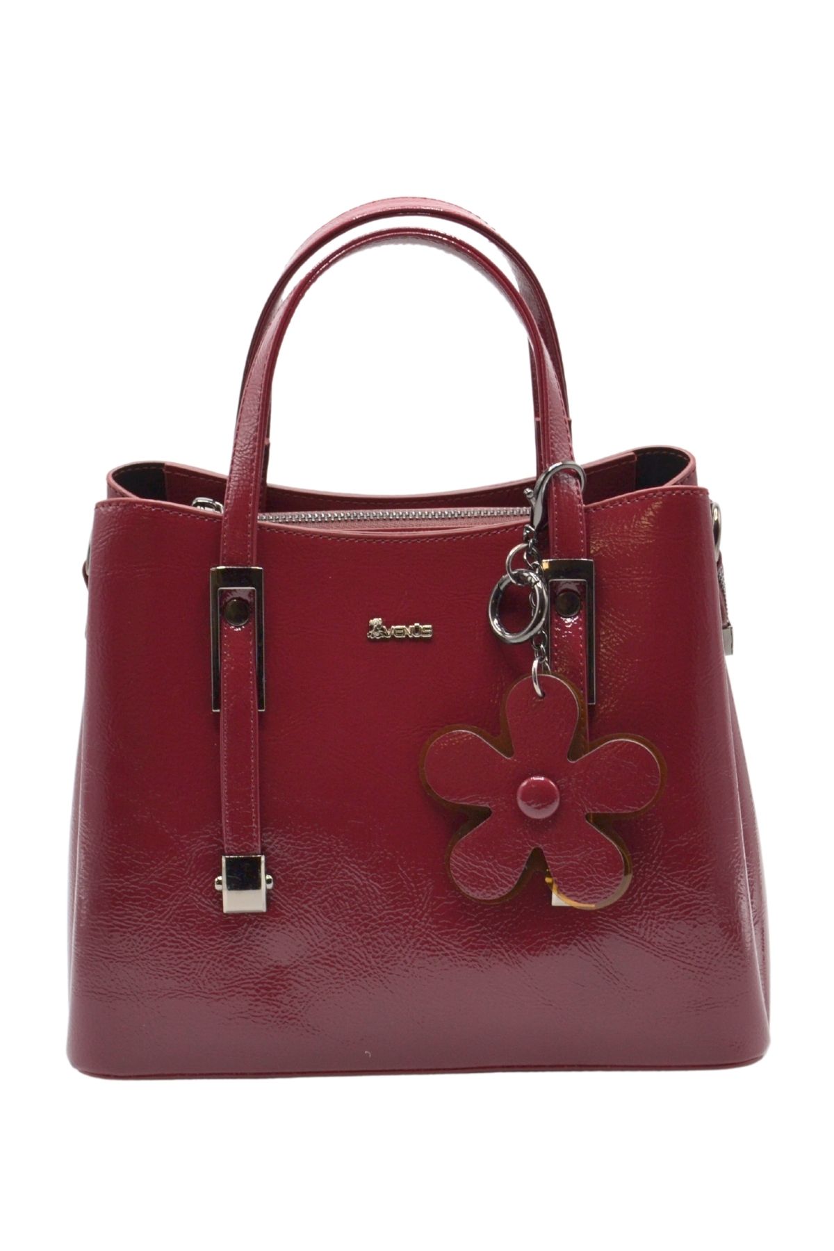 Venüs Deri Kadın Rugan Kol Çantası Kırmızı C2490807K