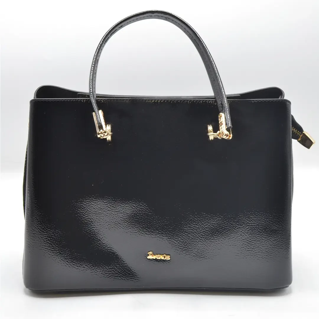 Venüs - Venüs Kadın Kol Çantası Siyah Rugan C2390057K